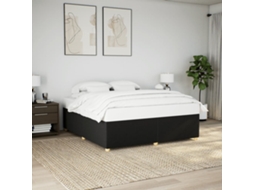 Estrutura De Cama Sem Colchão 180x200 Cm Tecido Preto