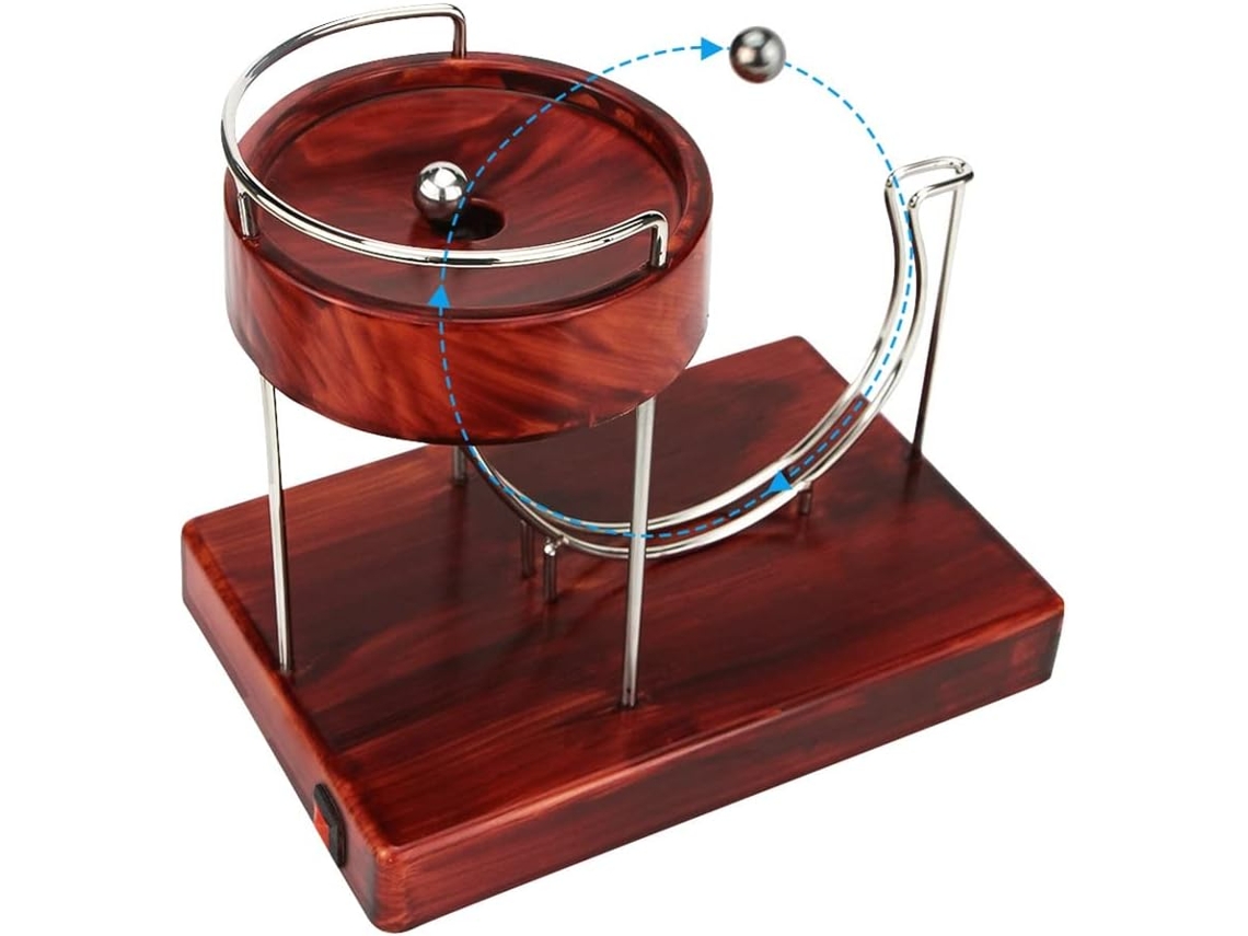 Kinetic Art Perpétuel Ornamentos Art Motion Inertiels Métal Saut Automatique Table Jouet Grain De Bois