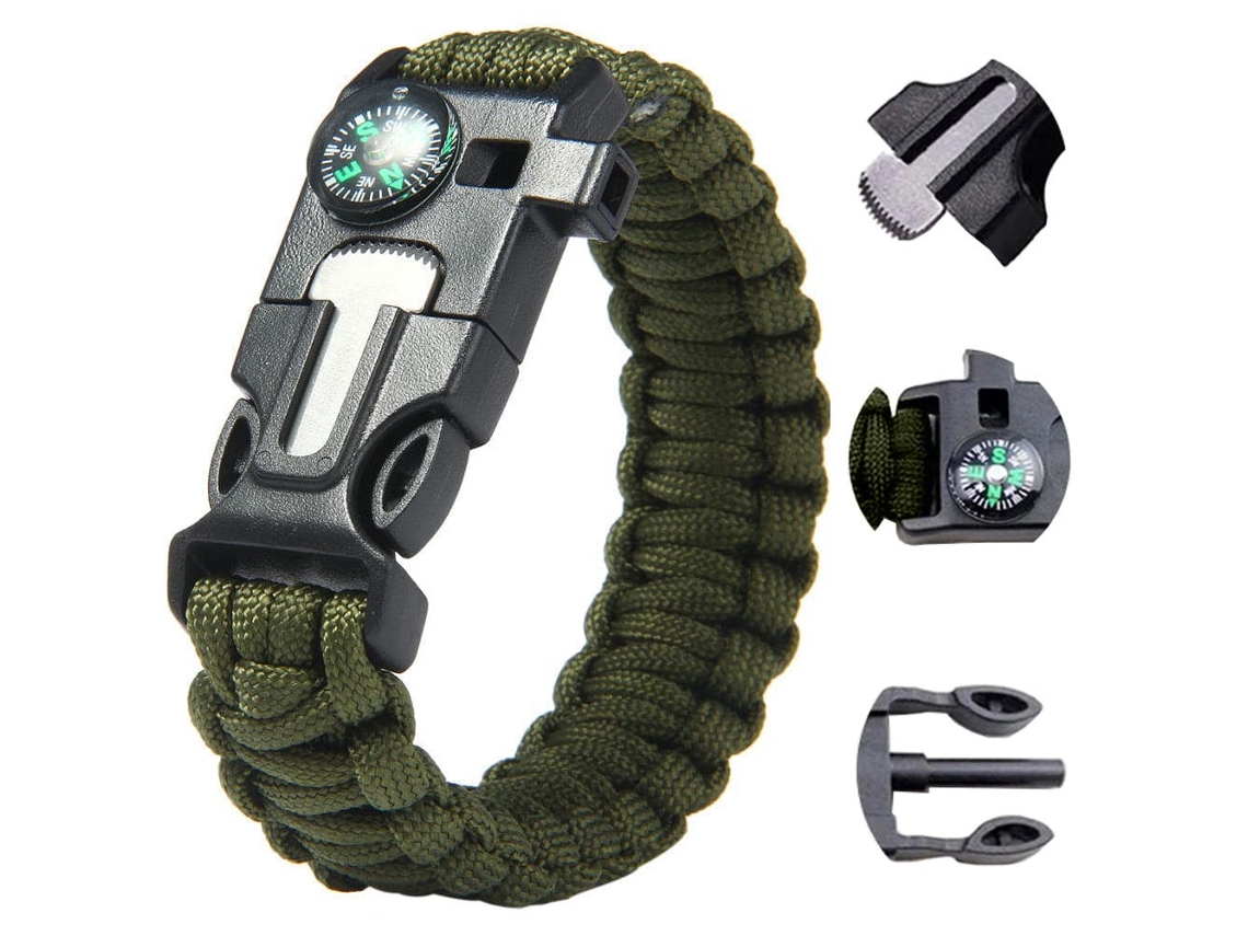 Pulseira de Sobrevivência com Kit de Emergência 20 em 1 BRILVIBERA