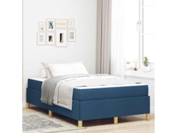 Vidaxl Estrutura da Cama com Colchão Azul 120 X 190 Cm Tecido
