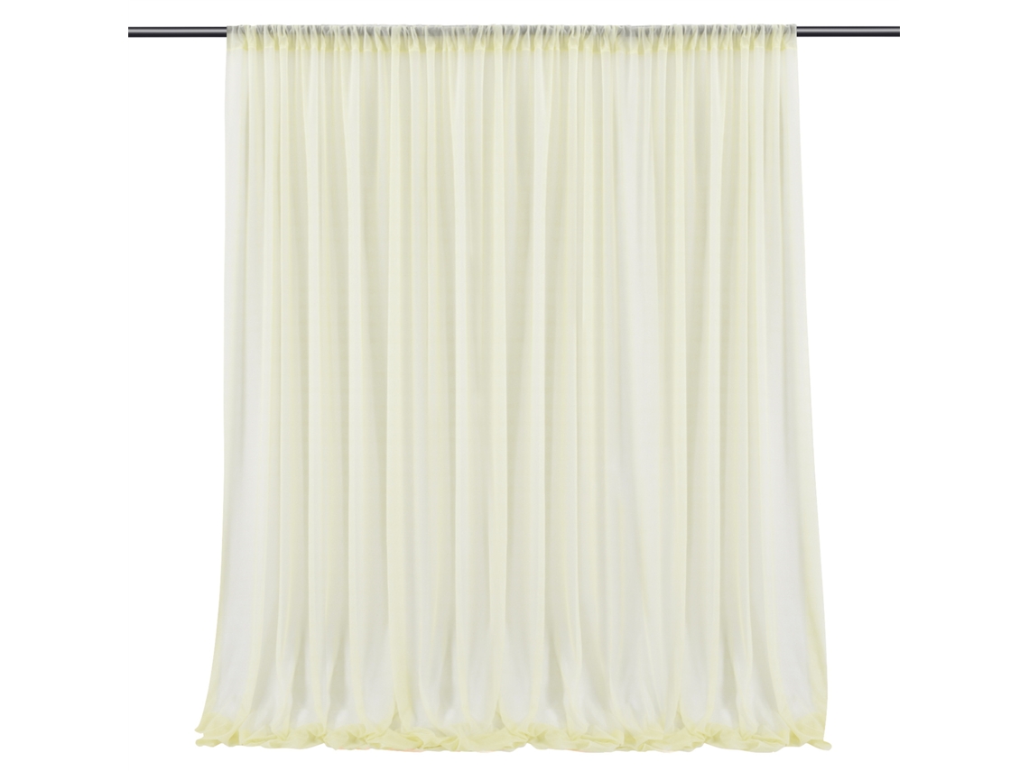 Cortina de Fundo Bege 1,5x2,5m com Fios para Casamentos LAXISCREED