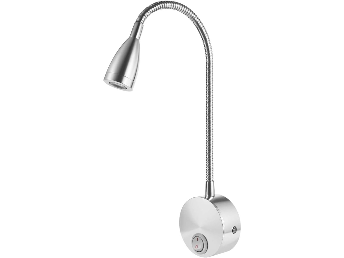 Exceart 1 Luminária De Parede Led Flexível Com Braço Giratório, Luz Branca Quente, Ideal Para Leitura E Decoração De