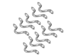 Laxiscreed Braçadeiras De Olho Em Aço Inoxidável Marine, 10 Peças Para Fixar Cordas De Diversas Espessuras