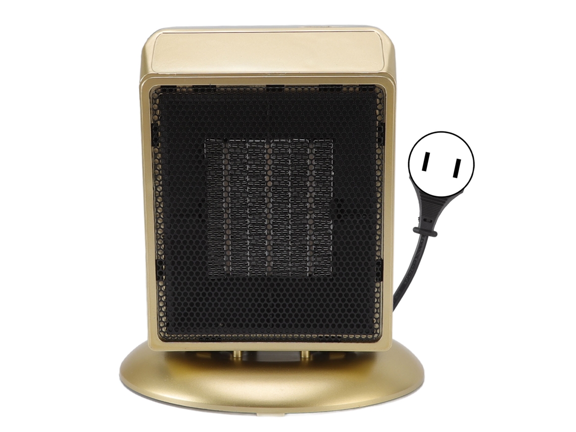 Laxiscreed Aquecedor De Mesa Mini Ouro, Aquecedor Elétrico 110v Para Uso Doméstico
