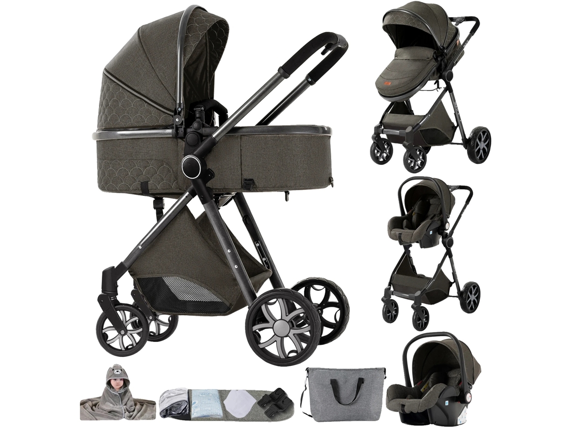 Carrinho De Bebê, Design Leve, Dobragem Compacta, Yv9-deepgrey1
