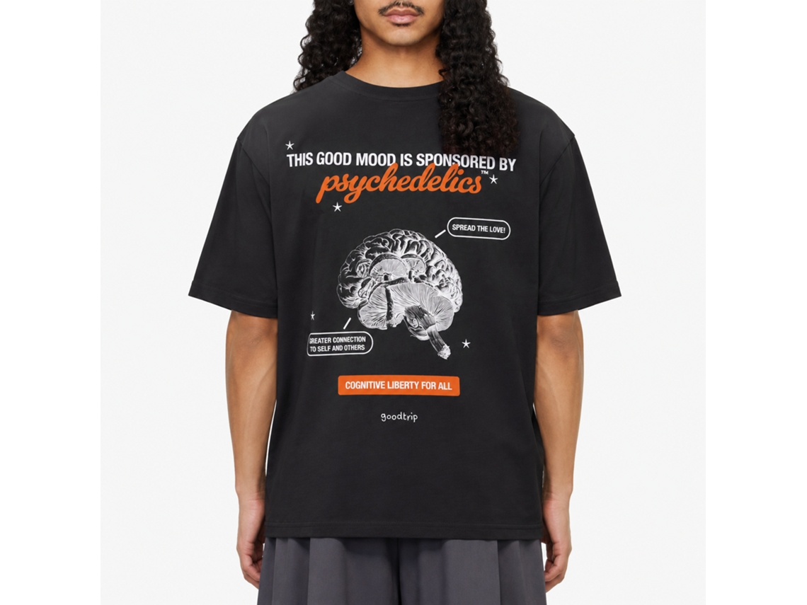 Rockinstone Sponsored By Psychedelics Tm Goodtrip T-shirt Unique Designer Style