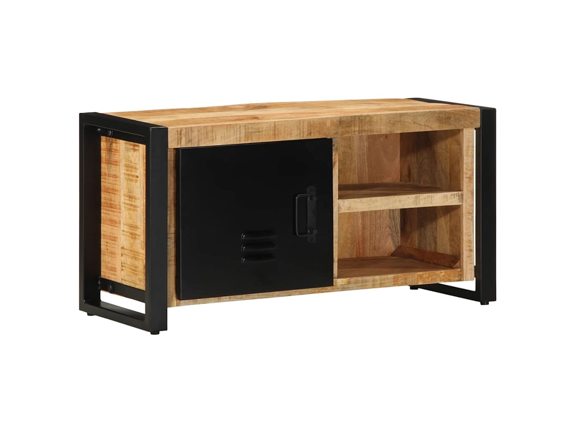 Vidaxl Móvel De Tv 80x30x40 Cm Madeira Mangueira Áspera Maciça