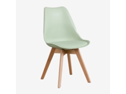Conjunto de 4 Cadeiras SKLUM Nordic (Verde - Polipropileno e Madeira - 82 cm - 84 x 48,5 cm - 49 x 51 cm - 55 cm)
