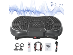 Plataformas Vibratórias 99 Níveis De Intensidade 5 Pré Programas Racingreat Com Cordas De Tensão E Cordas De Saltar, Para Treino Corpo Inteiro Preto