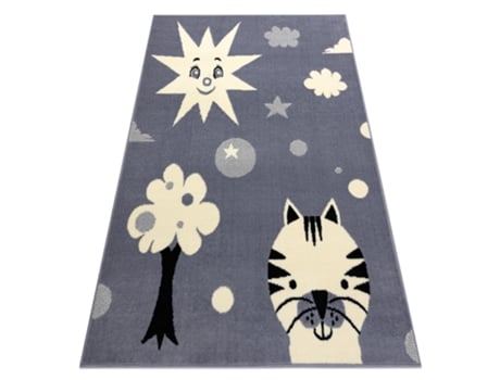Tapete Bcf Flash Smile 3992 - Sol Cinzento (160 x 220 cm)