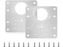 Placa De Reparo Dobradiça Em Aço Inoxidável 9x9cm Prata Pacote Com 2 4 10 Unidades