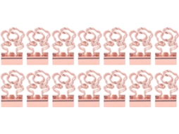 Acuto 100 Presilhas Metálicas Fofinhas, Design de Flor Rosa, Pequenas e Portáteis para Casa, Escola e Mesa