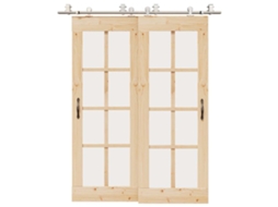 Vidaxl Kit Ferragens P/ Porta Deslizante 183cm Aço Inoxidável Prateado