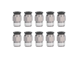 Conector Rápido Pneumático De Latão Prateado Com Vedação Boa E Durável 10-01