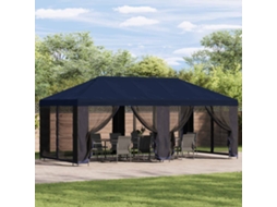 Vidaxl Gazebo Com Paredes Laterais 6 X 3 M Azul Poliéster E Aço 190