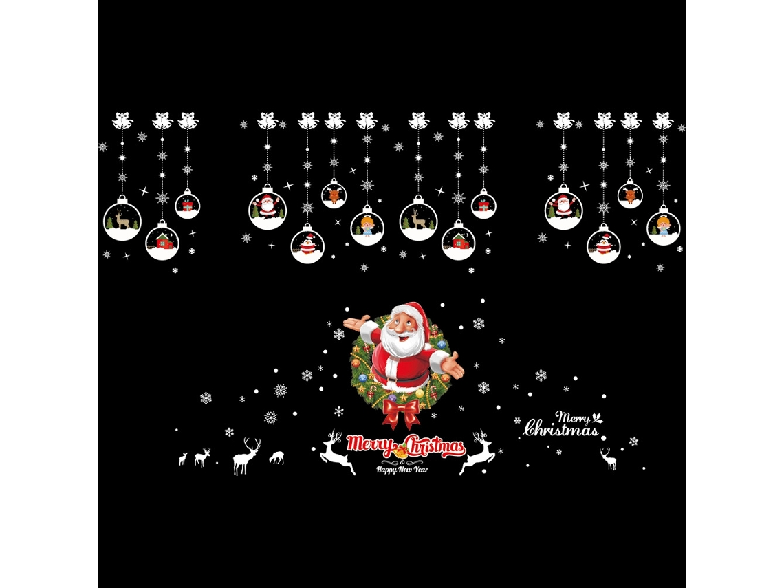 Laxiscreed Adesivos Merry Christmas Para Parede, Janela E Vitrine De Decoração Natalícia