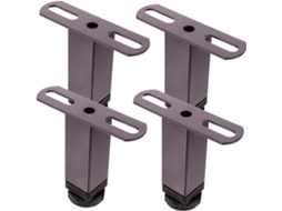 Ultechnovo Conjunto De 4 Pés Apoio Ajustáveis Para Cama, Em Metal, Para Substituição Da Estrutura Cama, Aumentam A