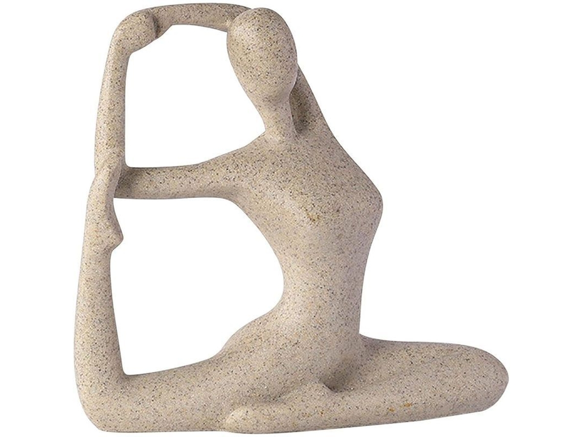Figura De Yoga De Resina Hecha A Mano Escultura Estatua Para Gimnasio Oficina Hogar Decoración Noble