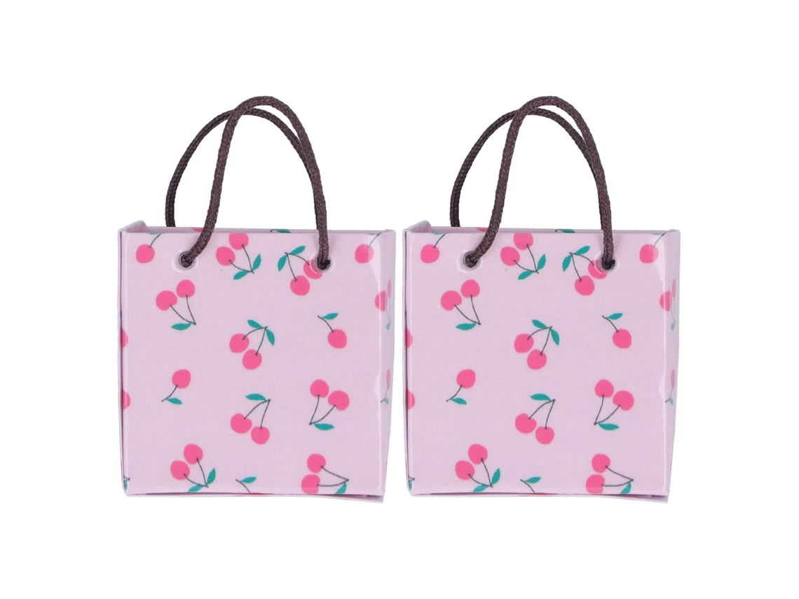 Mali 2pcs Sacos de Papel de Compras Miniatura 1:12 para Casinha de Bonecas Acessórios