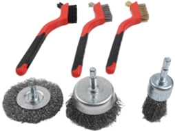 Conjunto De 6 Escovas Arame Para Remoção Tinta E Limpeza, Com Cerdas Aço Latão Nylon Metal, Madeira Projetos