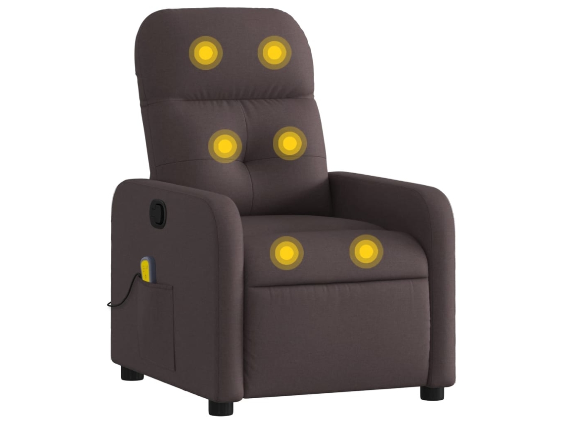 Massage Recliner Chair, Massage Recliner Chairs Vidaxl Marrom Tecido