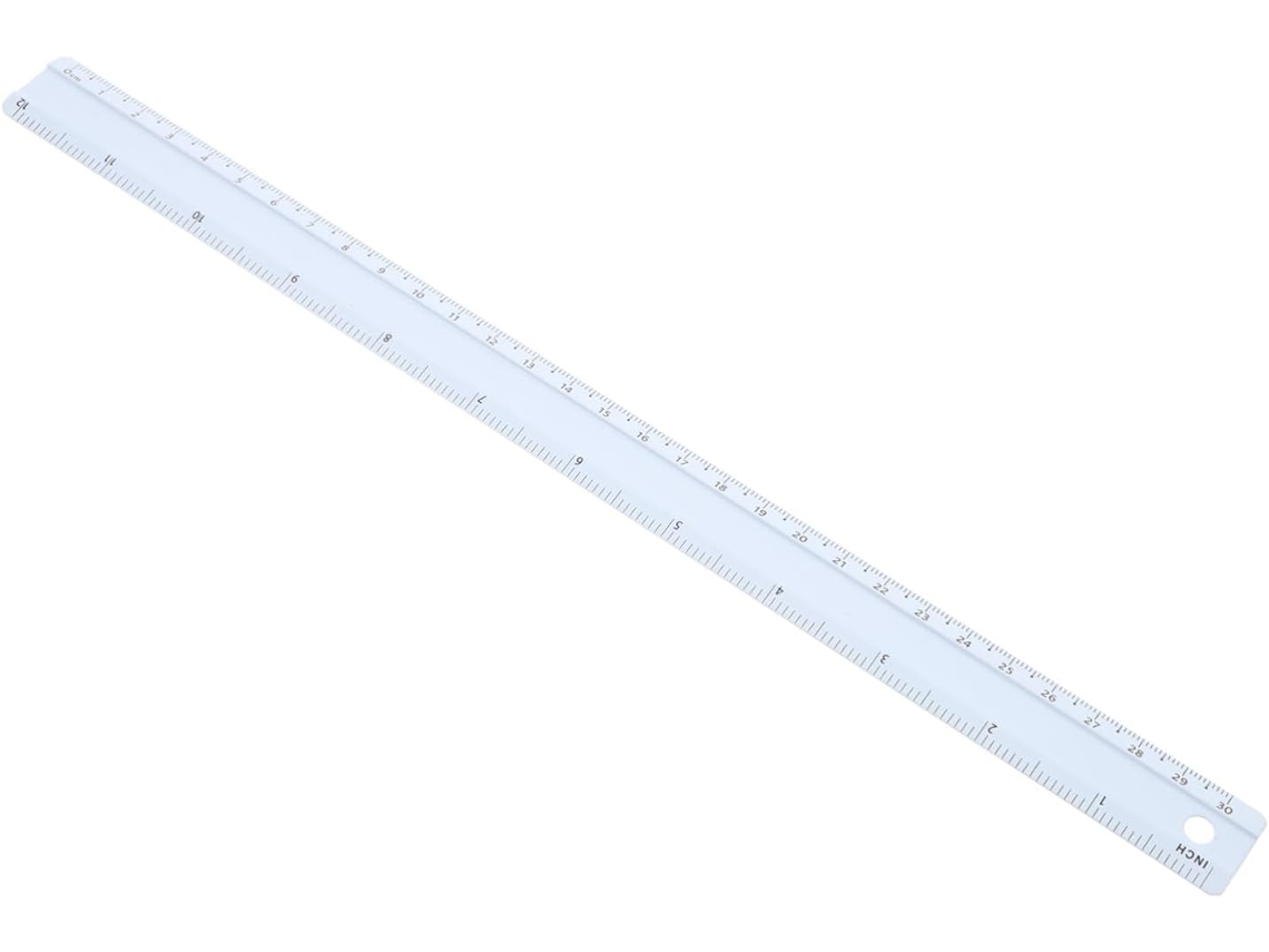 Régua De Liga Alumínio 30cm Com Marcações Em Centímetros E Pés, Ferramenta De Medição Multifuncional, Durável E Fácil De