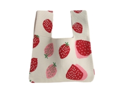 Bolsa de Crochê Feminina Estilo Sacola, Pequena e Tricotada AQUAFORGE