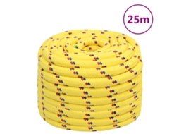 Vidaxl Corda De Barco 20 Mm 25 M Polipropileno Amarelo