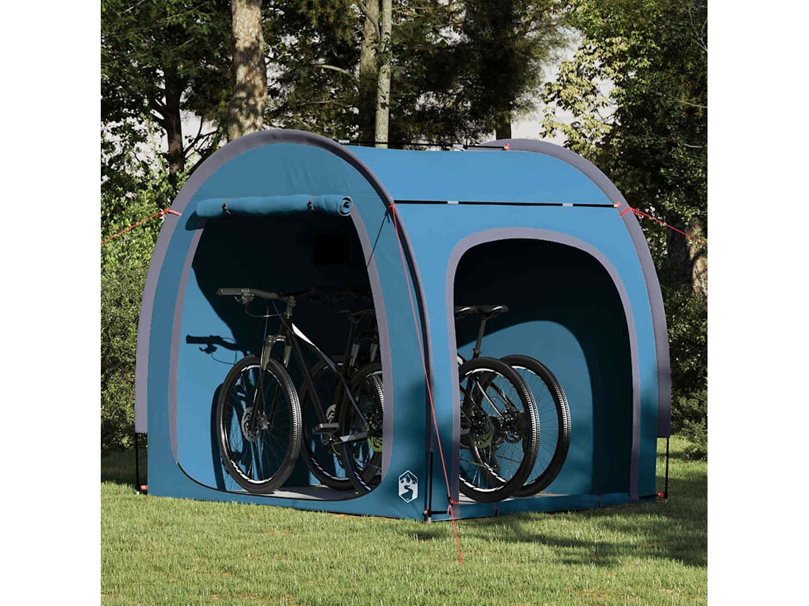 Vidaxl Tenda Para Arrumação De Bicicletas 210 X 156 X 180 Cm Azul