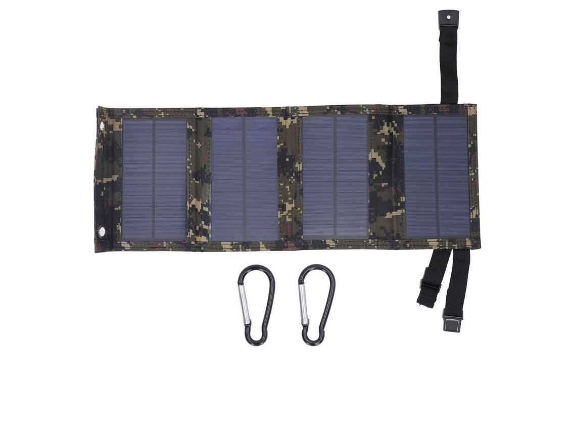 Painel Solar Plegável 10W 5V Carregador Portátil IP65 para Camping