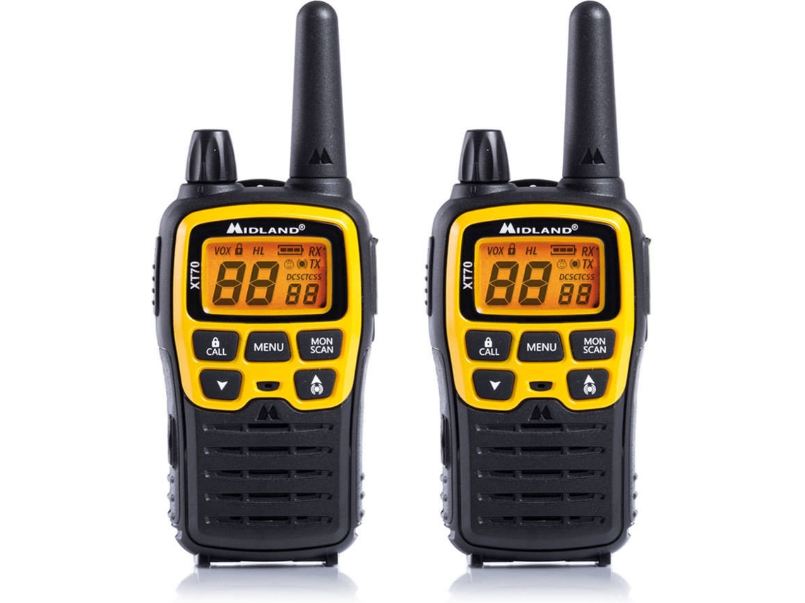 Walkie-Talkie MIDLAND XT-70 Adventure (93 Canais - Até 12 Km - Até 12h - Preto)