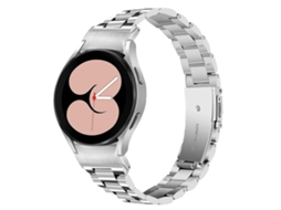 Pulseira De Aço Inoxidável Fina Com Três Contas E Botão De Liberação Rápida Para Samsung Galaxy Watch 6