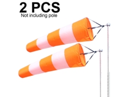 Manga De Viento De Poliéster (naranja/blanco)