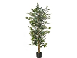 Ficus Artificial, Planta Decorativa Artificial, 150 Cm, Para Uso Interno E Externo, Em Vaso De Plástico, Fácil De Cuidar. Zkaka