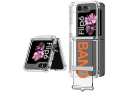 Capa De Celular Com Suporte Para Pulseira De Airbag Transparente Gkk Para Samsung Galaxy Z Flip6