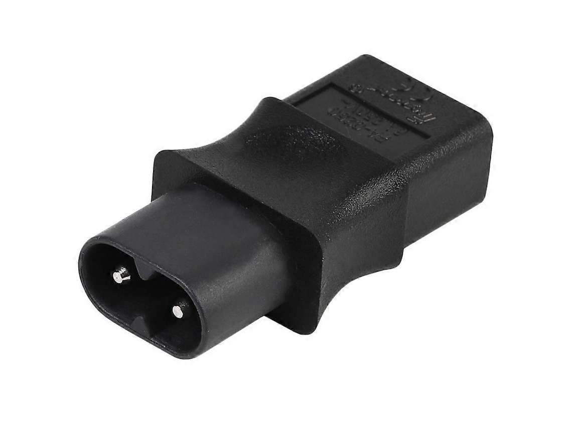 Adaptador de Energia Industrial Eu Iec 320 C8 Macho para C8 Fêmea 2 pino 6a/250v 2500w Plástico Preto Pa 0250 Negro