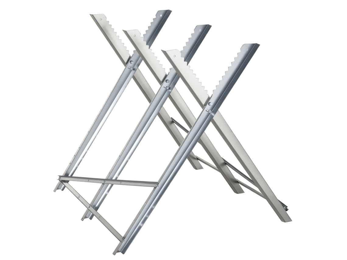 Suporte CHEZMOI Triangular para Cortador de Madeira, 83x83x79 Cm, prateado