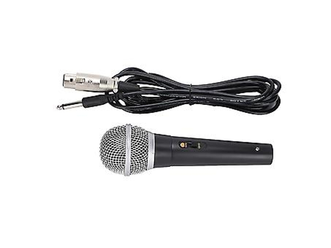Microfone de mão XLR com conexão de 1/4 de polo para palco, karaokê e gravação vocal lenta