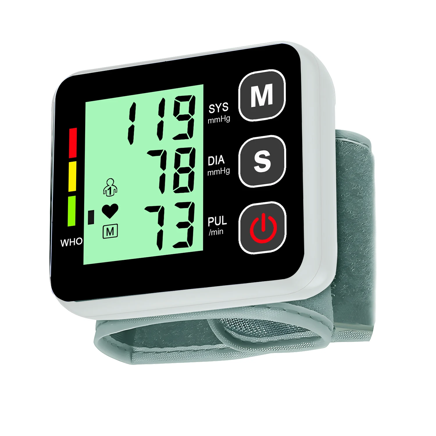 Monitor de pressão arterial (branco), Monitor de pressão arterial, Medidor de frequência cardíaca e pulso, Monitor de pressão arterial