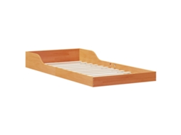 Conjunto 1 Estrado De Cama Plataforma Vidaxl Castanho Madeira De Pinho Maciça (75 X 190 Cm)