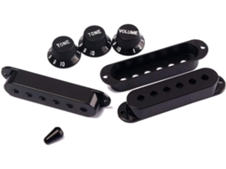 Capas de Captadores de 48/50/52 Mm com Ponta para Chave Seletora de 5 Posições para Substituição em Guitarras St, Preto AQUAFORGE