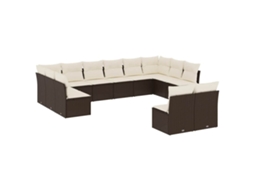 Garden Sofa Set, Garden Sofa Sets Vidaxl Marrom Rattan / Vime (n/a)