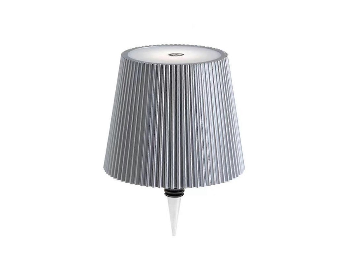 Lâmpada Sem Fio Para Garrafa De Vinho Led Com 3 Cores E Dimmer Contínuo Sombra De Garrafa Plata