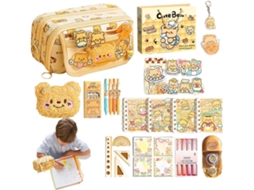 Estojo Para Lápis- Bolsa Canetas| Estampa De Urso, Mochila Escolar, Organizadora De Grande Capacidade, Fofa,,