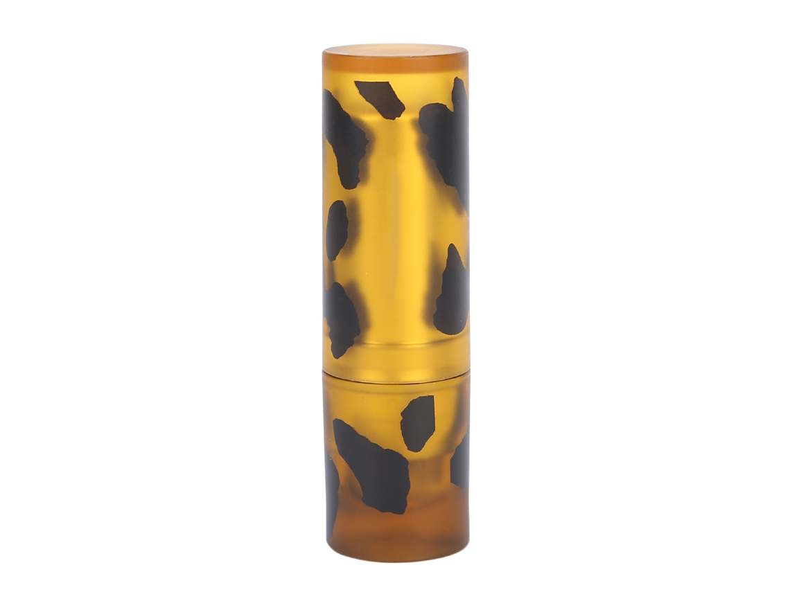 Batom Mousse com Estampa de Leopardo Dourado em Tubo, Longa Duração, Não Grudento, Maquiagem Labial, 3,5g (03)