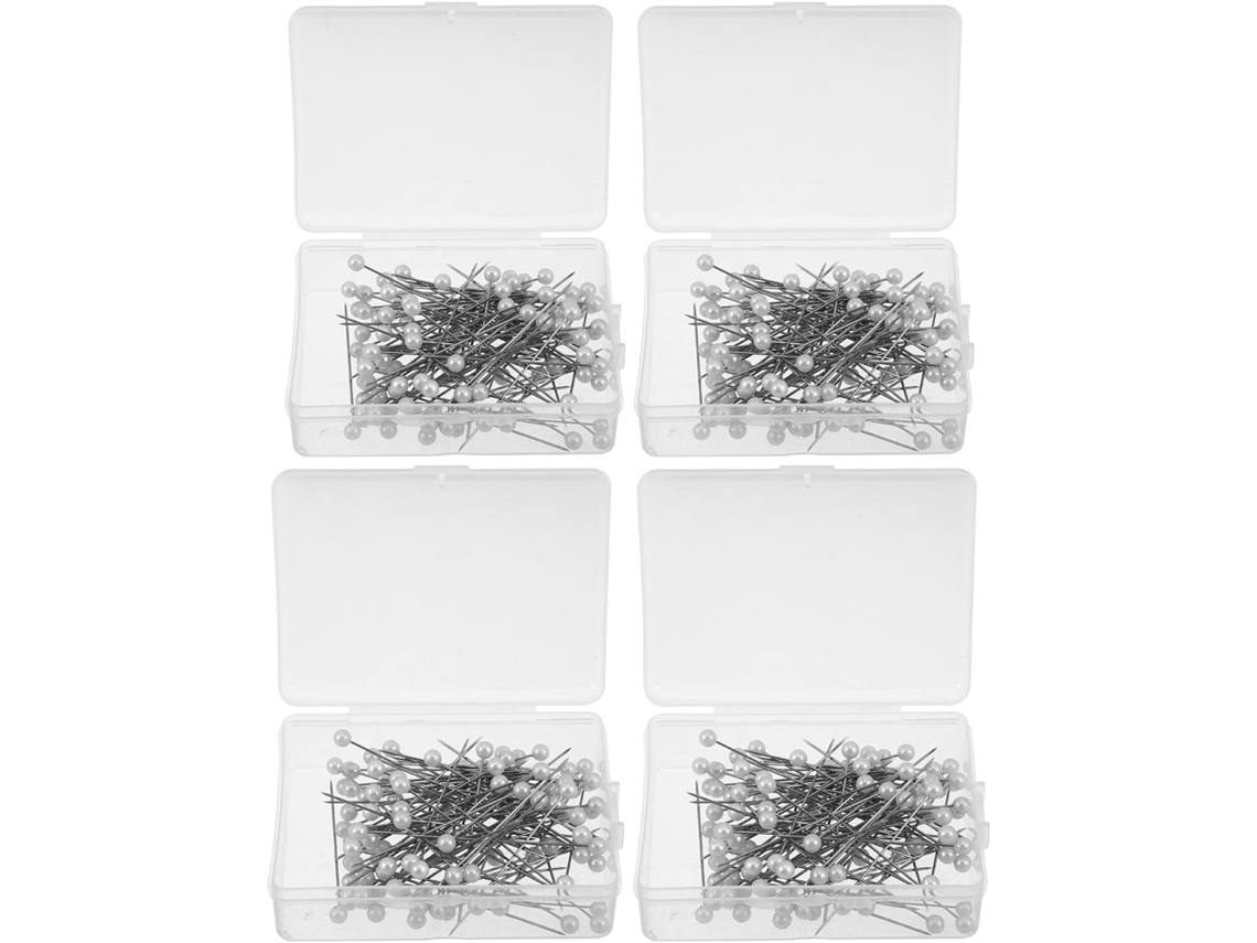 Artibetter 400-alfinetes De Mapa Com Pontas Aço Inoxidável, Design Compacto E Discreto Com Cabeça Redonda Na Cor Pérola