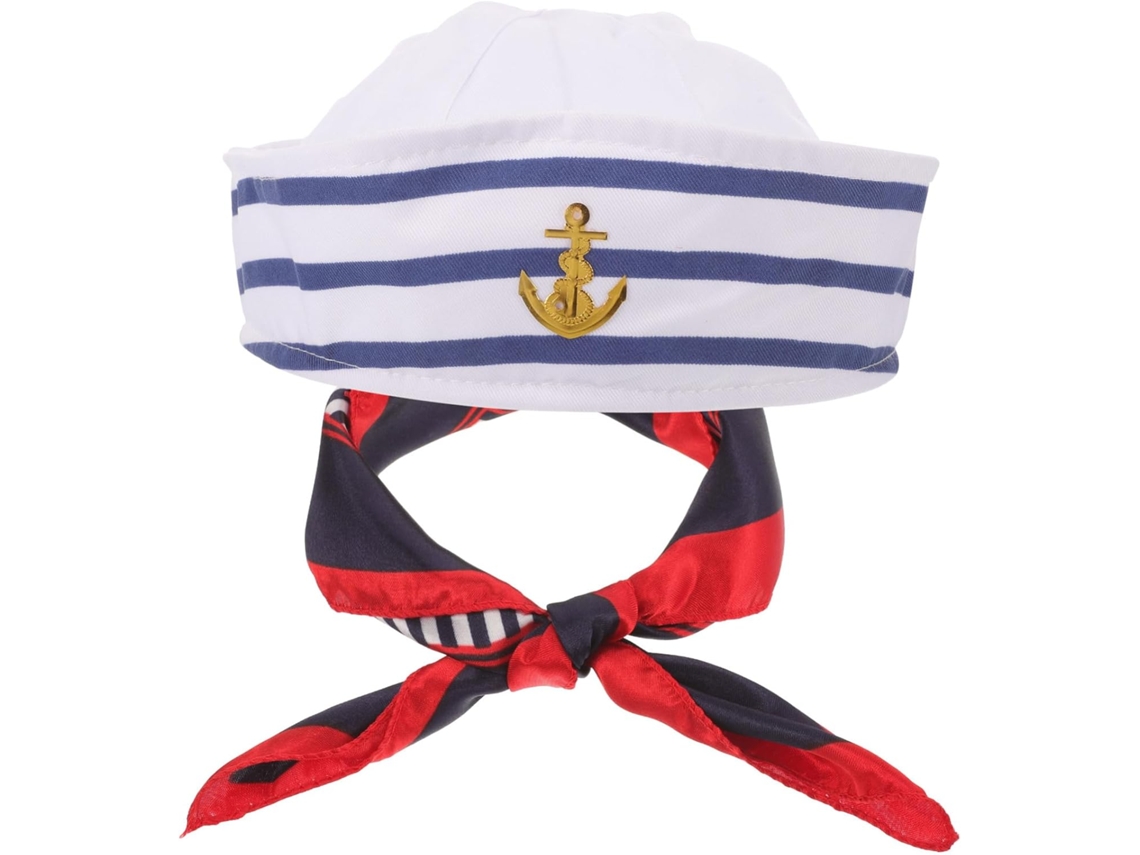Conjunto De Chapéu E Cachecol De Marinheiro Para Cosplay, Acessório