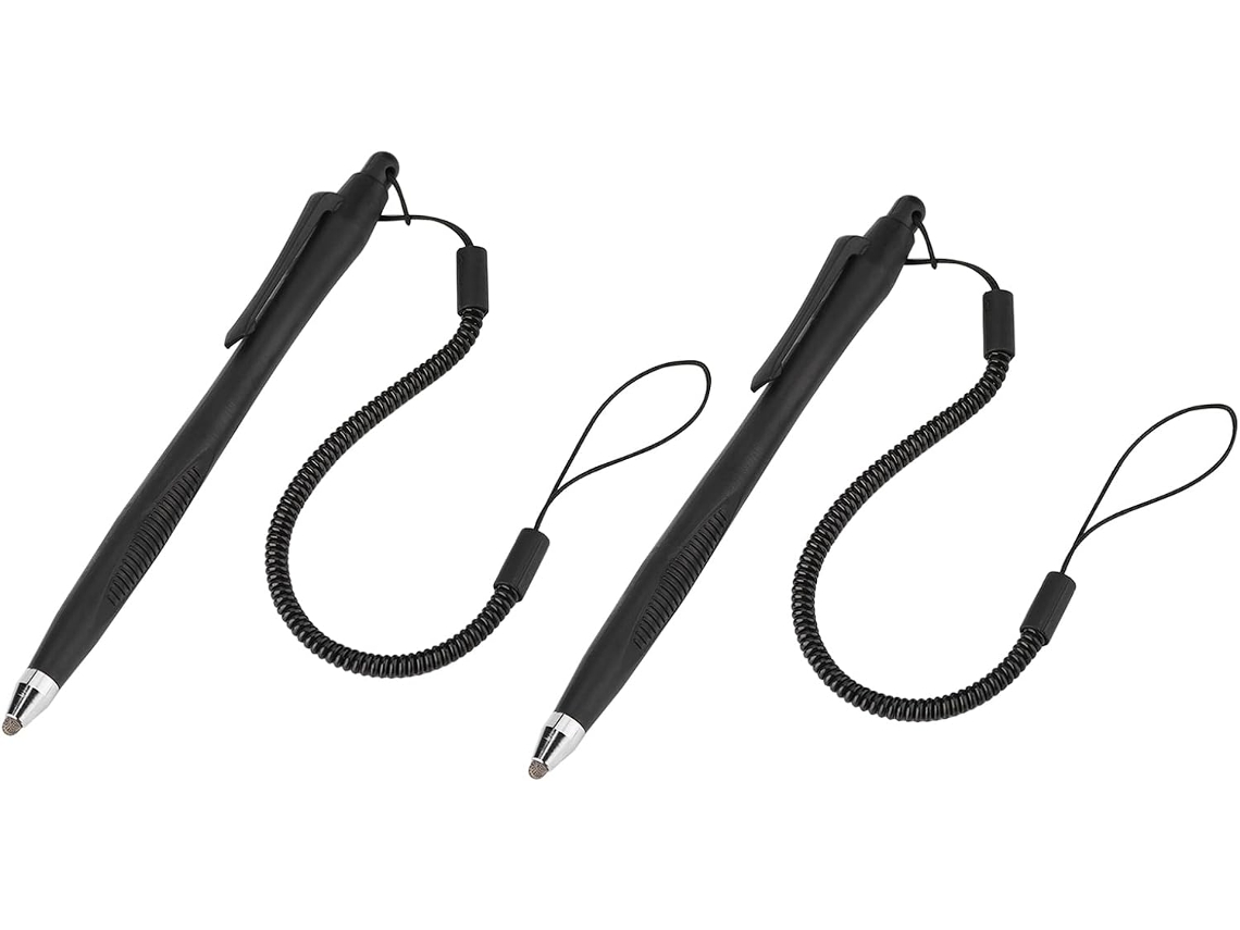 Caneta Stylus Digital Ativa Para Desenho, Compatível Com Celular, Tablet E Pc, Pacote Com 2 Unidades, Preta, 5,0 Polegadas