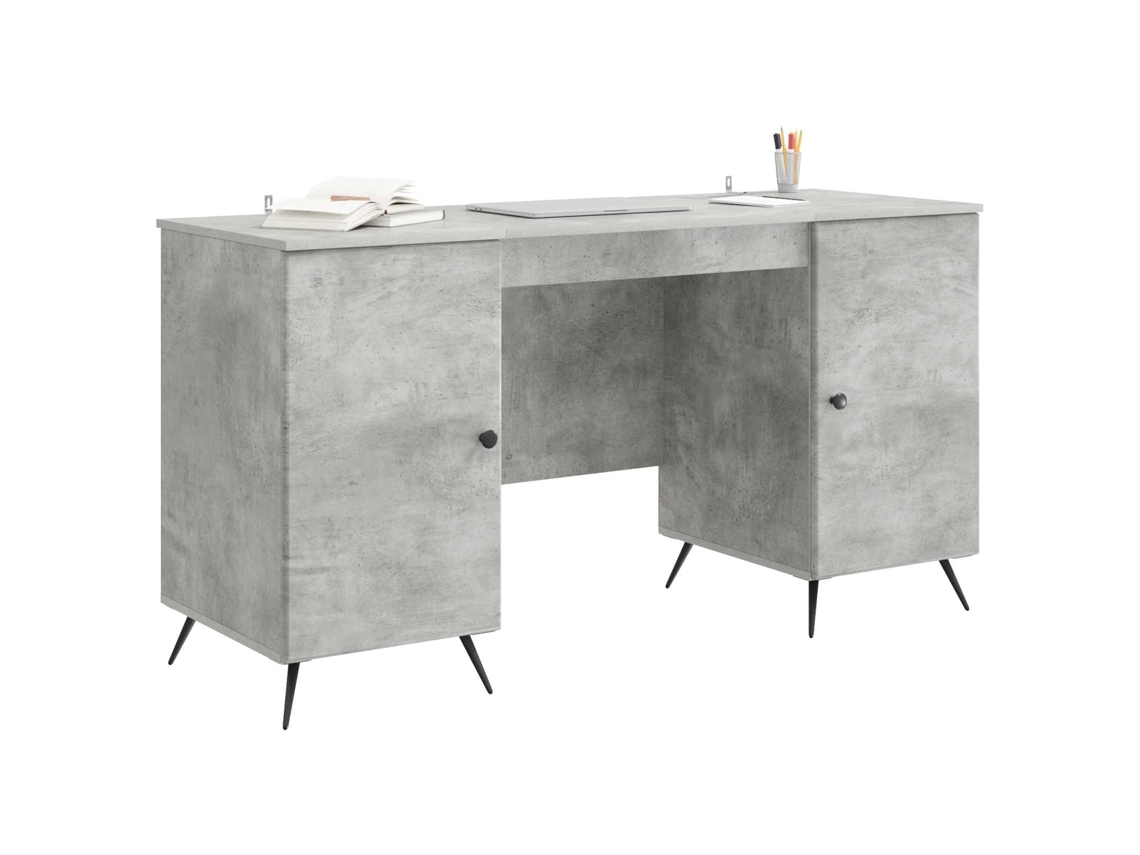 Maison Exclusive - Mesa Cinzento Cimento 142,5 X 50 X 75 Cm Derivados De Madeira