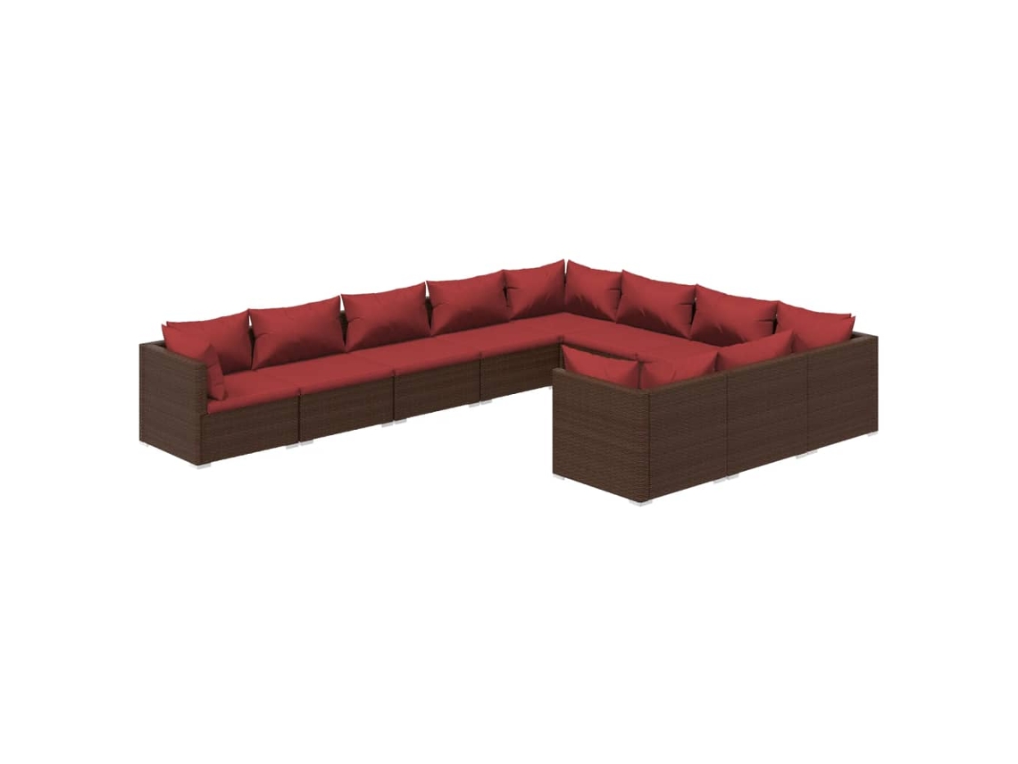 Garden Lounge Set, Garden Lounge Sets Vidaxl Marrom Rattan / Vime (n/a)